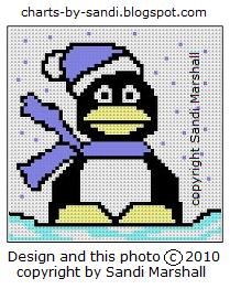 penguin cross stitch chart