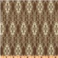 sewing fabric material brown Bohemian design Lilliput Fields Ancient Taupe