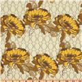 Lilliput Fields Complicated Ivory Bohemian fabric design tan yellow taupe